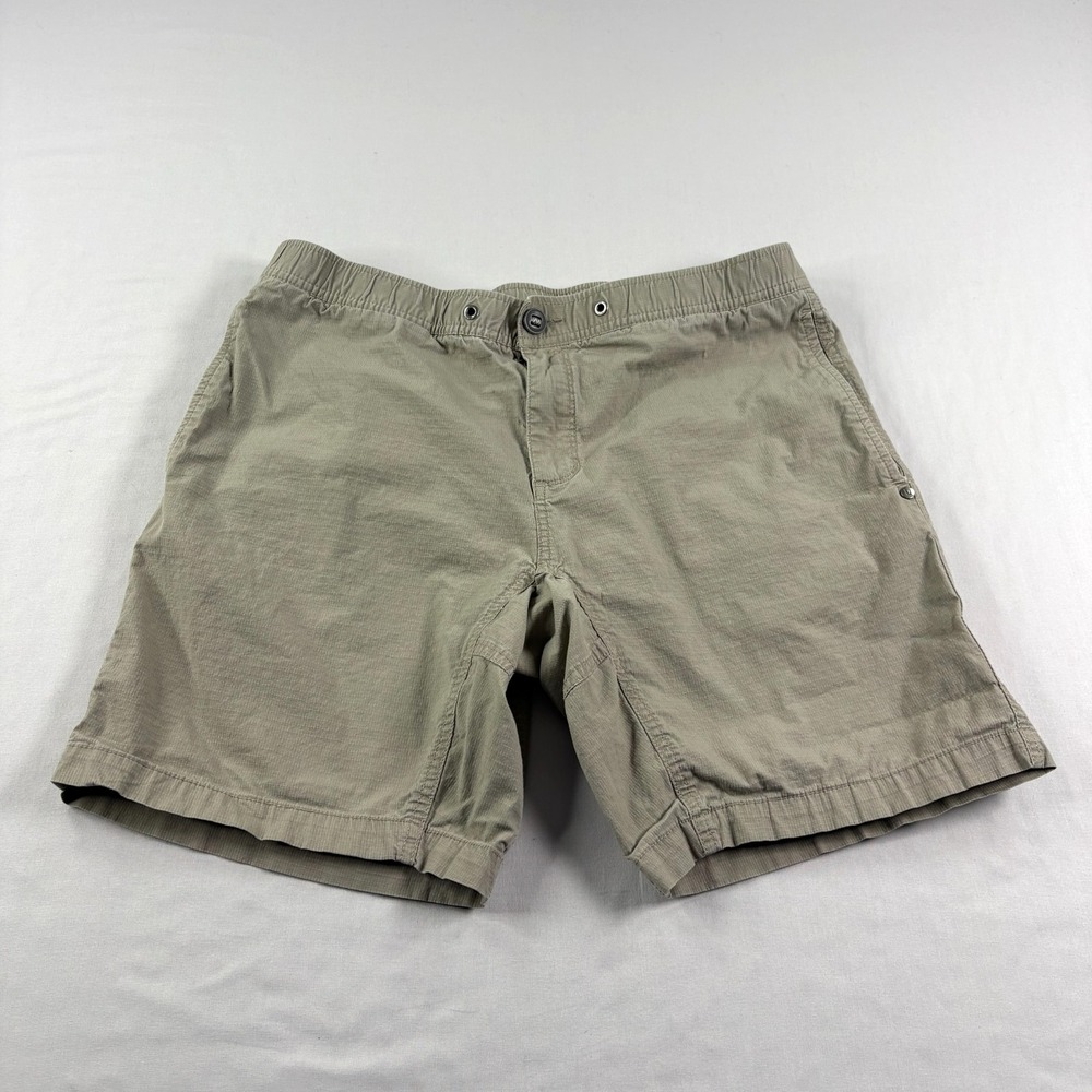 Vuori Shorts Mens Large Beige Chino Ripstop‎ Stretch Casual Hybrid Preppy